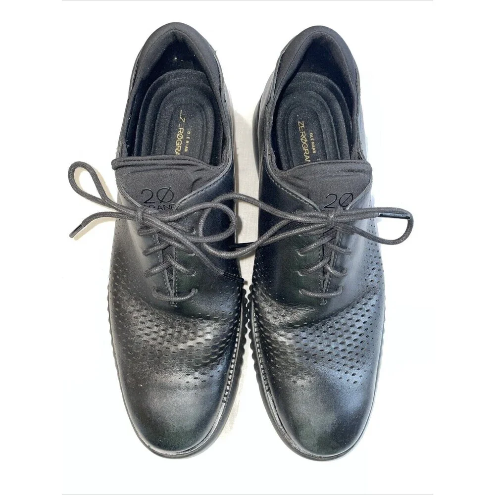 Cole Haan 20 Grand Men’s Athleisure Oxfords Size 10.5 M Black Leather Going Out